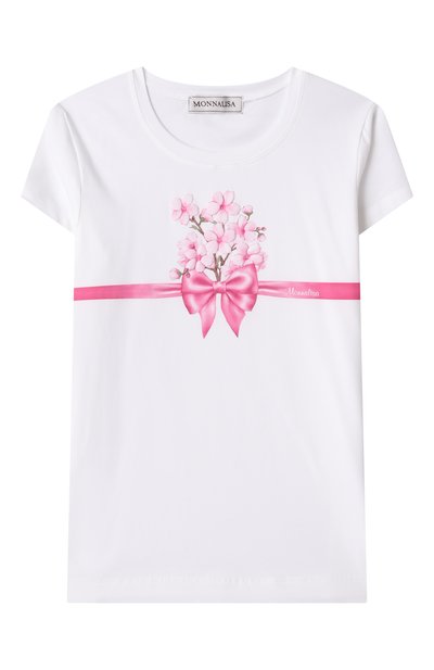 Хлопковая футболка MONNALISA, арт. 11E609