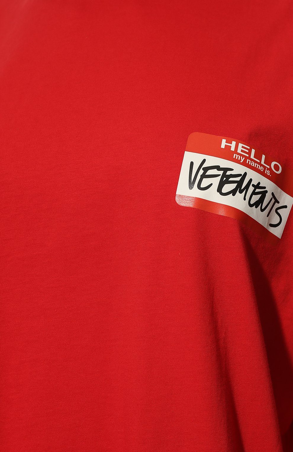 Хлопковая футболка VETEMENTS, арт. UE52TR140R 1602/W, фото 5