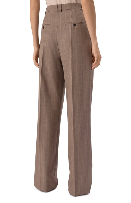 Шерстяные брюки Saint Laurent 824389/Y6K25 Бежевый  824389/Y6K25 Фото 4