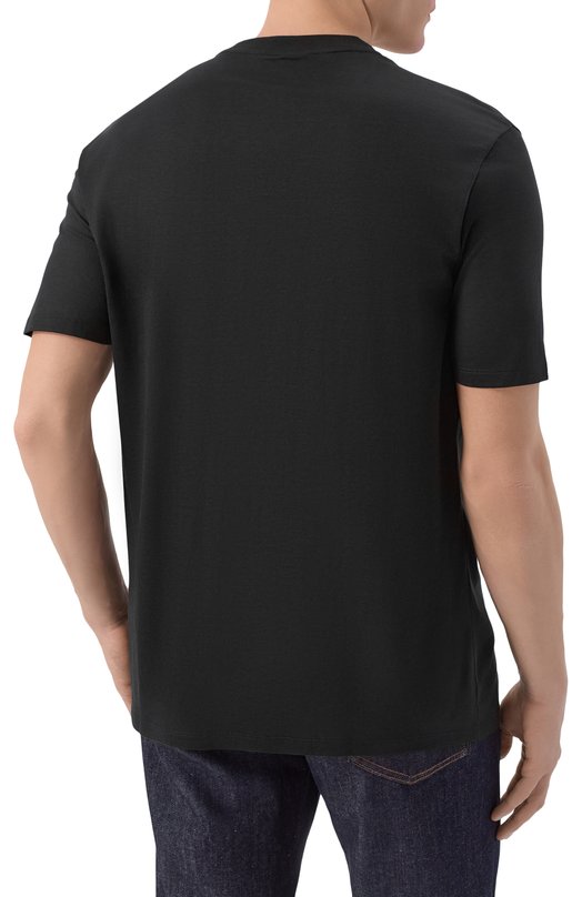 Футболка из лиоцелла и хлопка Emporio Armani EM004592/AF13747 Чёрный  EM004592/AF13747 Фото 4