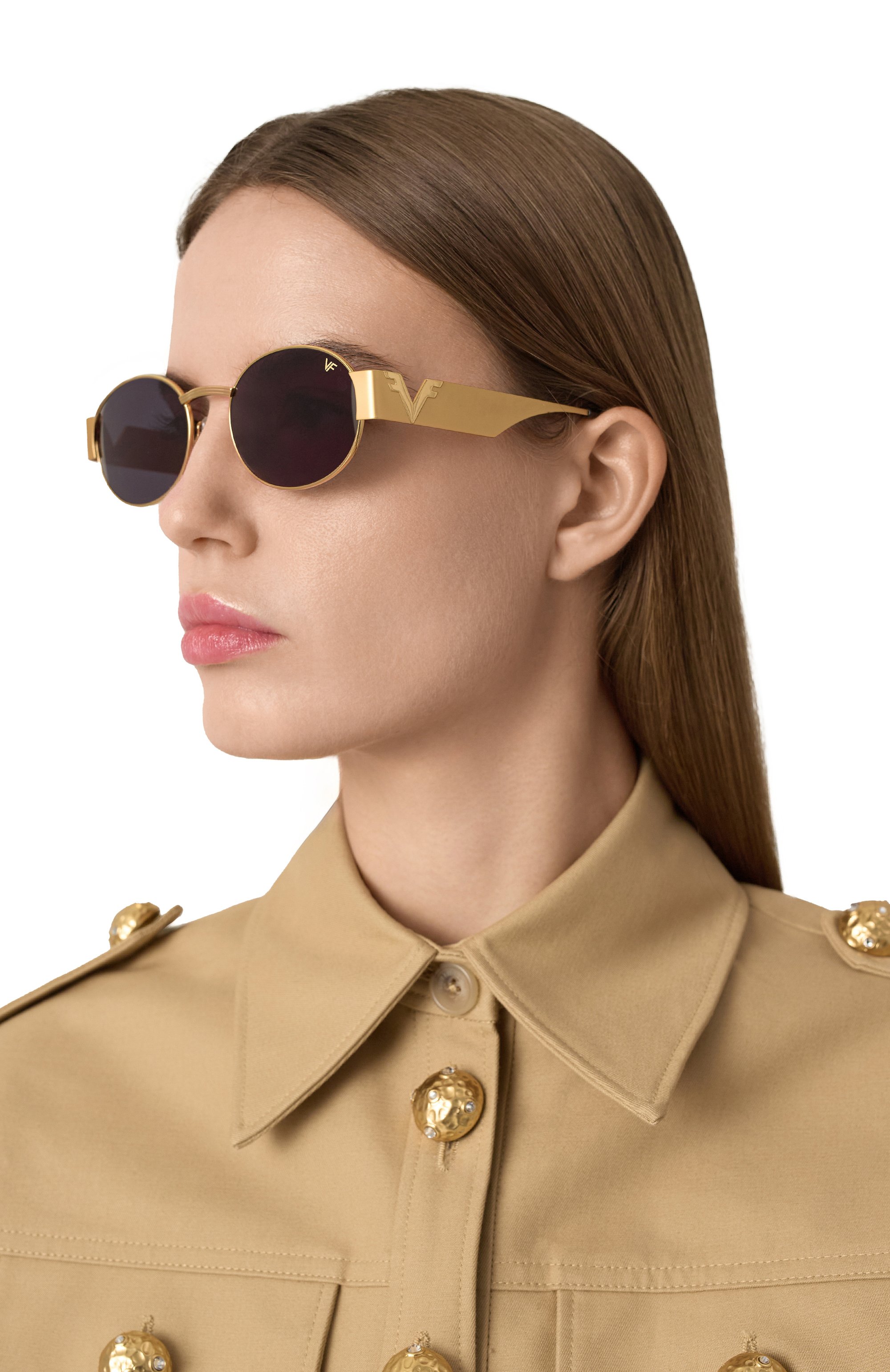 Солнцезащитные очки VINTAGE FRAMES, арт. CYPHER 24K YELL0WG0LD/BLACK, фото 3