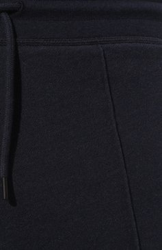 Мужские хлопковые джоггеры BOSS темно-синего цвета, арт. 50499275 | Фото 5 (Длина (брюки, джинсы): Стандартные; Материал сплава: Проставлено; Материал внешний: Хлопок; Драгоценные камни: Проставлено; Силуэт М (брюки): Джоггеры; Стили: Кэжуэл)