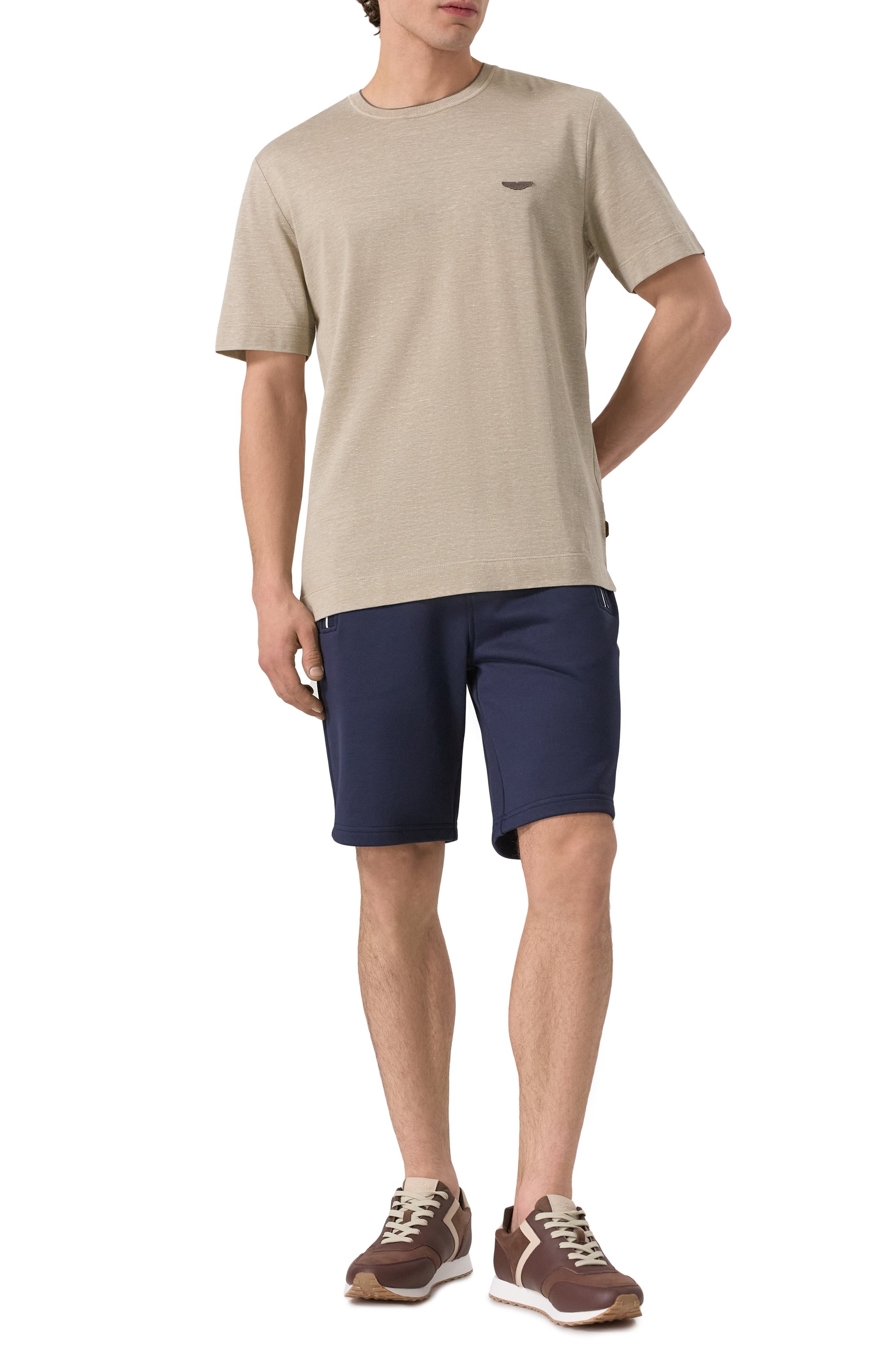 Футболка из хлопка и шелка boss x aston martin BOSS CAMEL, арт. 50537874, фото 2