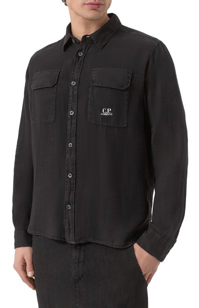 Льняная рубашка C.P. COMPANY, арт. 18CMSH250A005415G, фото 3