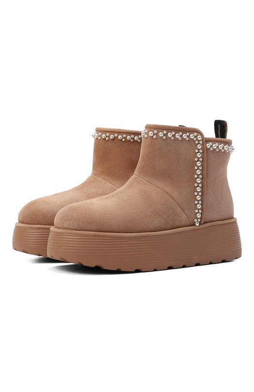 

Замшевые полусапоги Nellie Pearl Stuart Weitzman, Бежевый