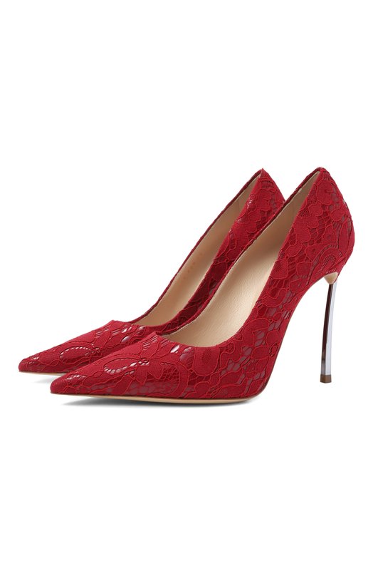 Комбинированные туфли Liberty Blade Casadei 1F940X100M/C2836 Красный 1F940X100M/C2836