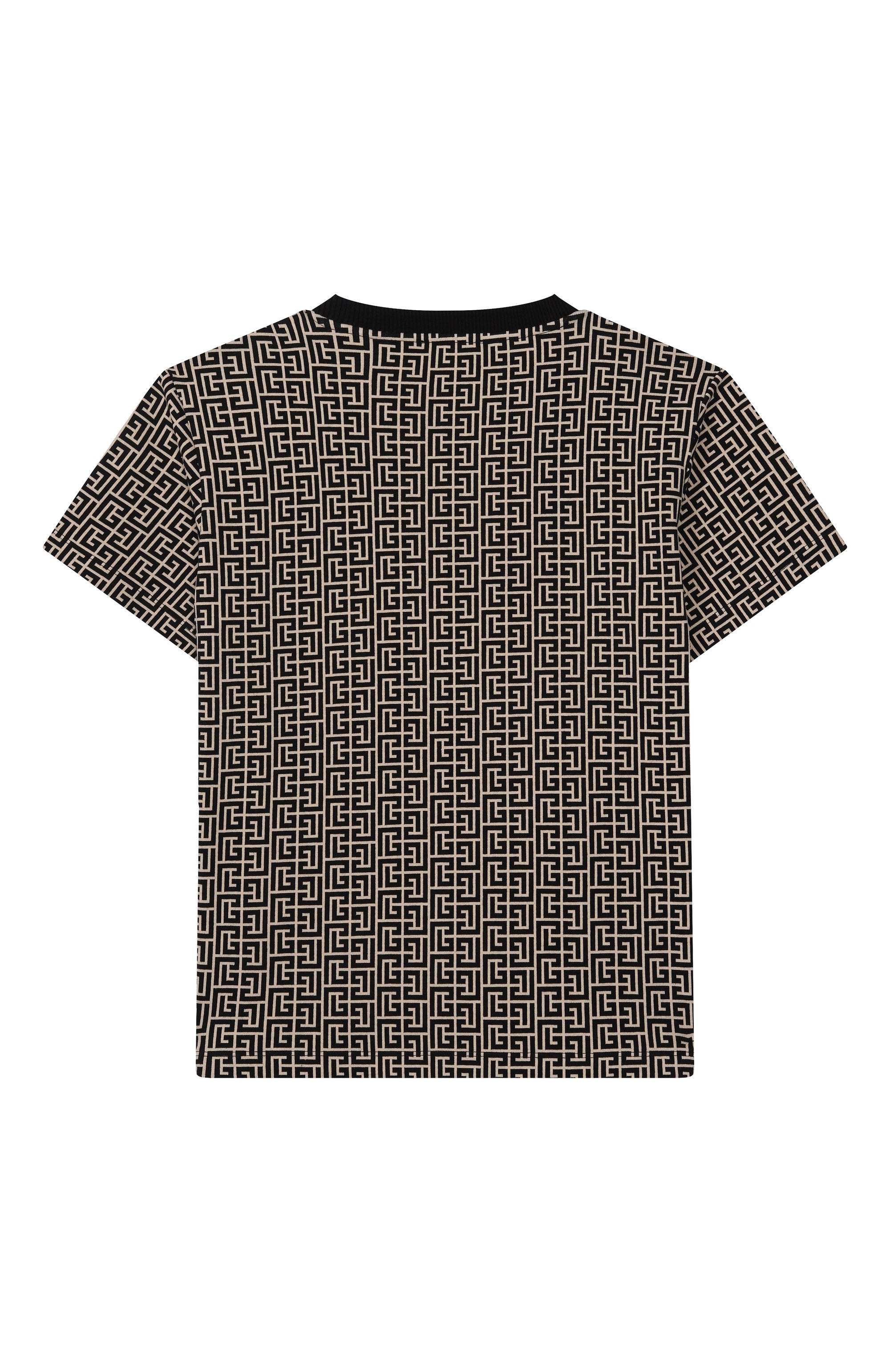 Хлопковая футболка BALMAIN бежевого цвета по цене 24050 руб., арт. BX8R01, фото 2 Хлопковая футболка BALMAIN, арт. BX8R01, фото 2