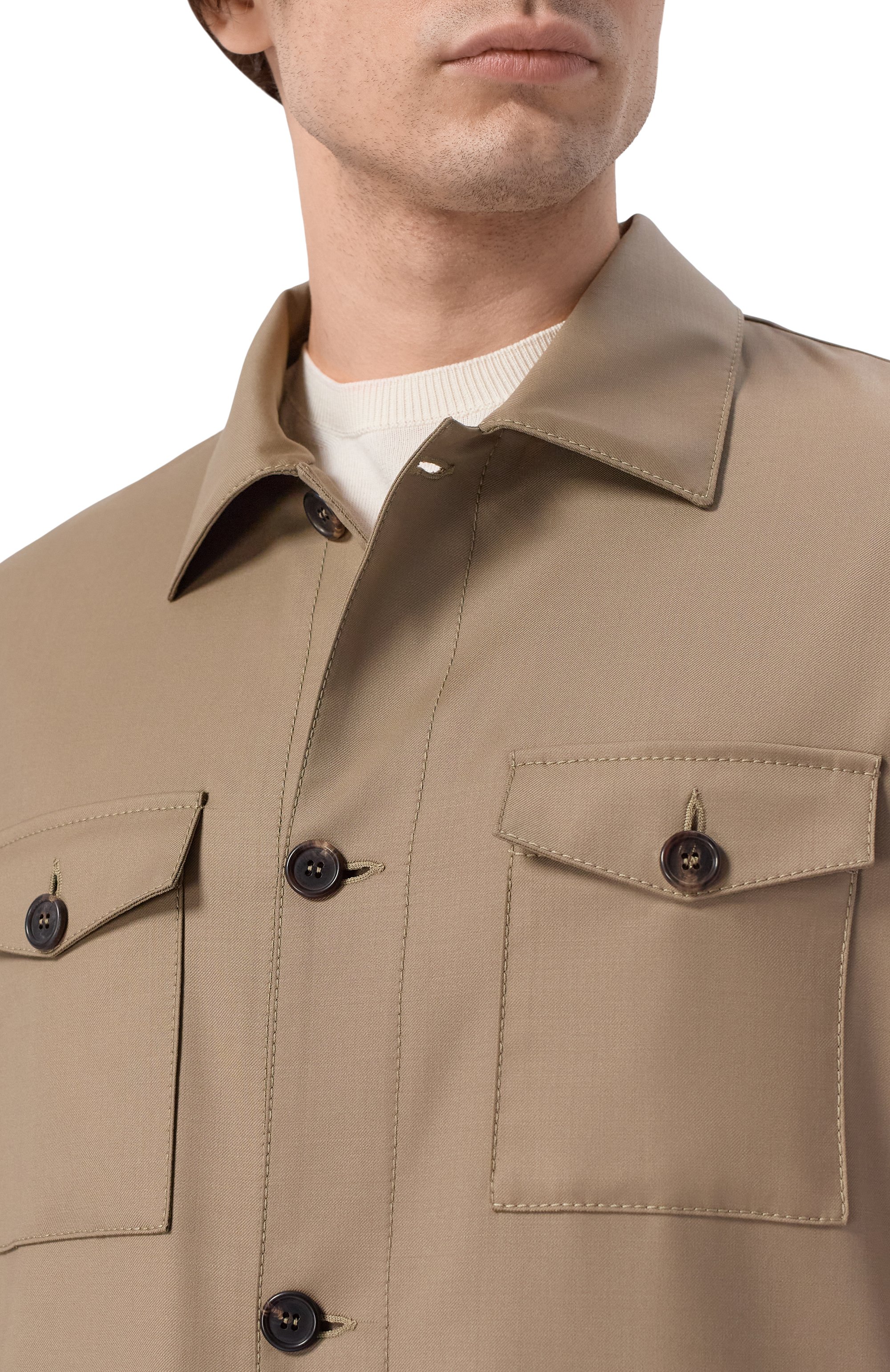 Шерстяная куртка-рубашка MVST, арт. M26.CSM.J404/V0074-TECH W00L, фото 5