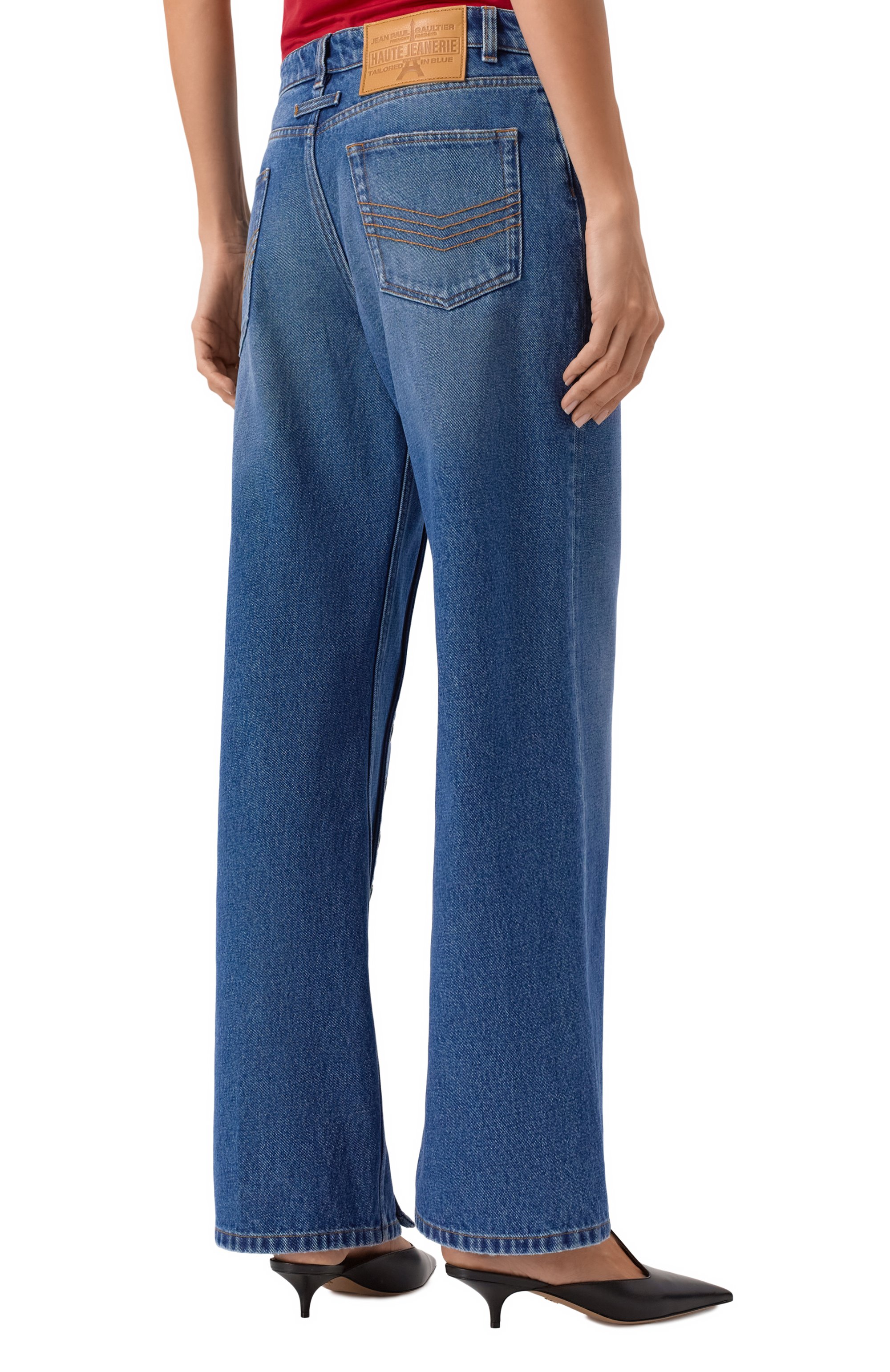 L*e様 GAULTIER jean's Женские синие джинсы JEAN PAUL GAULTIER купить в интернет