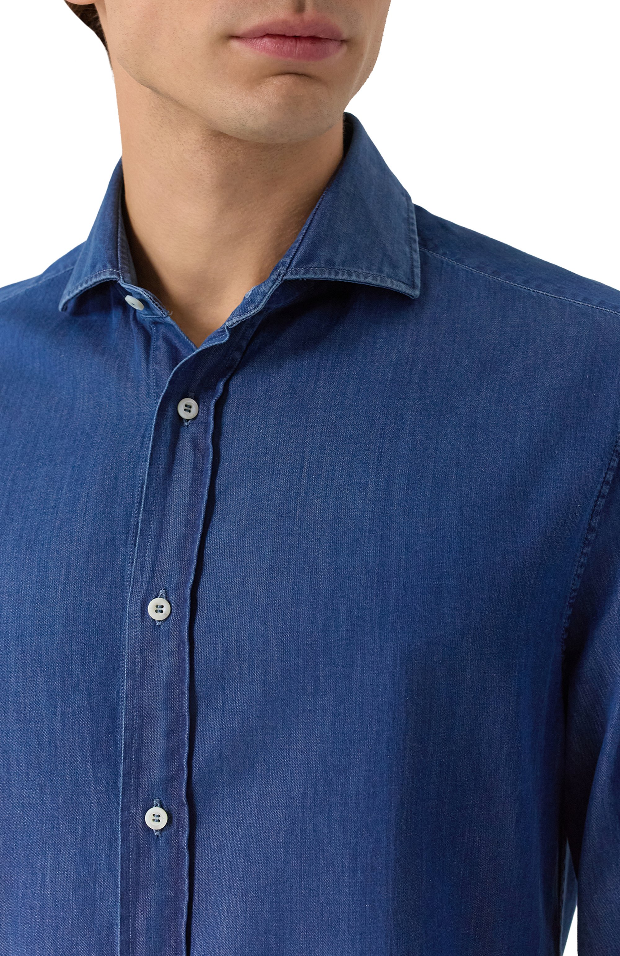 Джинсовая рубашка BRUNELLO CUCINELLI, арт. MR6831718, фото 5