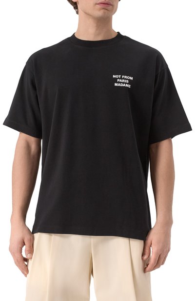 Хлопковая футболка DROLE DE MONSIEUR, арт. PERM-TS203-C0002-BL, фото 3