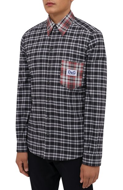 Хлопковая рубашка DOLCE & GABBANA, арт. G5IY3Z/FQ5FG, фото 3