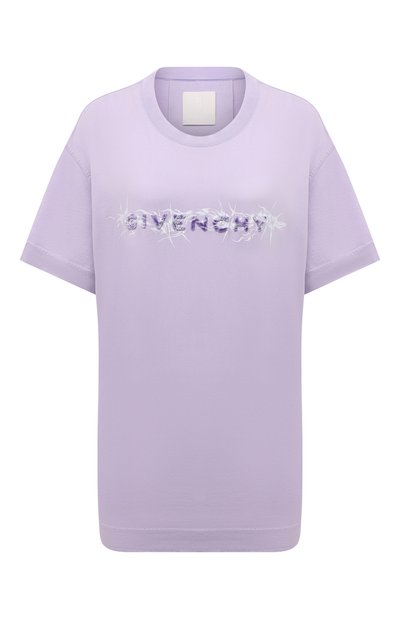 Женская хлопковая футболка GIVENCHY, арт. BW707Z3Z77