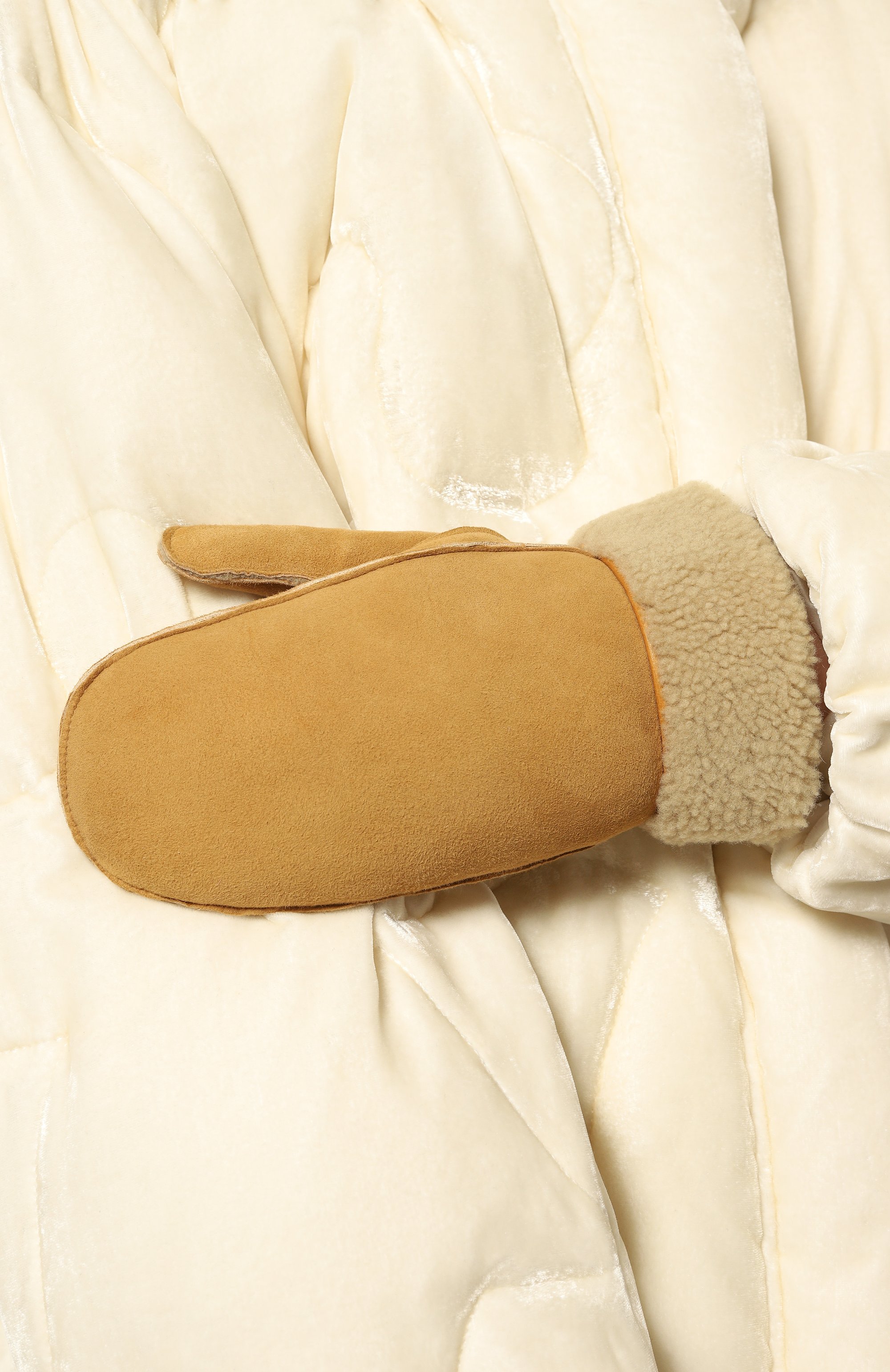 Варежки из овчины MIU MIU, арт. 5GG048-889-F0YXM, фото 2