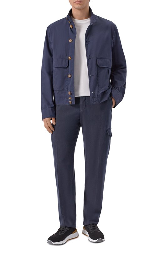 Брюки-карго из лиоцелла Kiton UPLACTK0606H01 Синий  UPLACTK0606H01 Фото 2