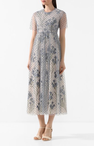 Платье-миди REDVALENTINO голубого цвета по цене 99550 руб., арт. TR3VAK36/4RL, фото 3 Платье-миди REDVALENTINO, арт. TR3VAK36/4RL, фото 3