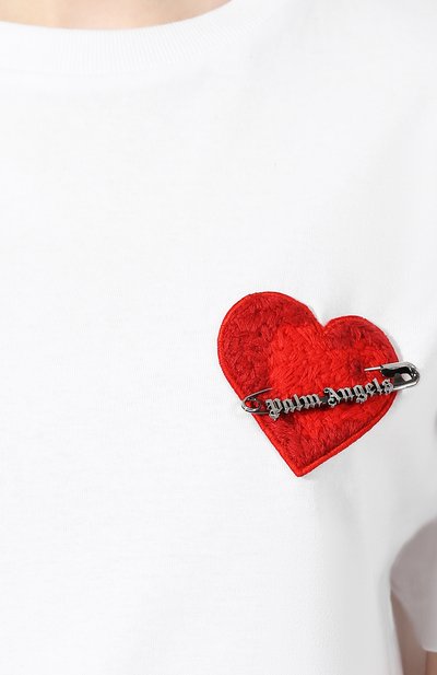 Хлопковая футболка PALM ANGELS, арт. PMAA001F194130040188/W, фото 5