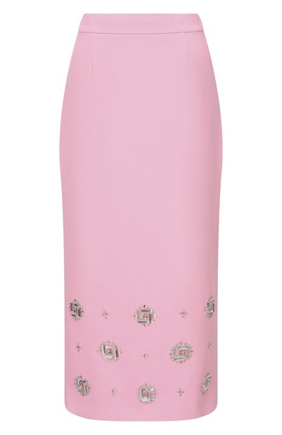Женская шерстяная юбка с отделкой стразами YANINA, арт. T-3258