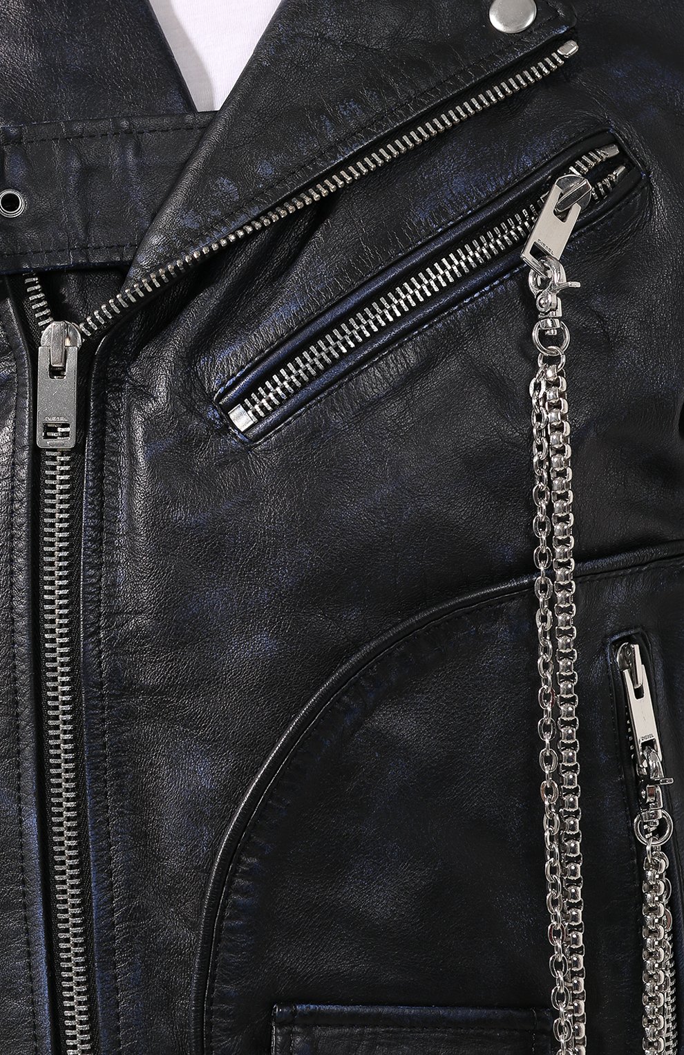 Кожаная куртка DIESEL, арт. 00SMA6/0AAUF, фото 5