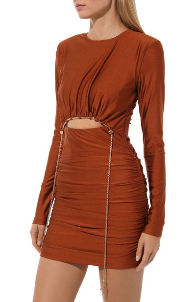 Платье DANAME оранжевого цвета по цене 69750 руб., арт. 624FW6512W, фото 3 Платье DANAME, арт. 624FW6512W, фото 3