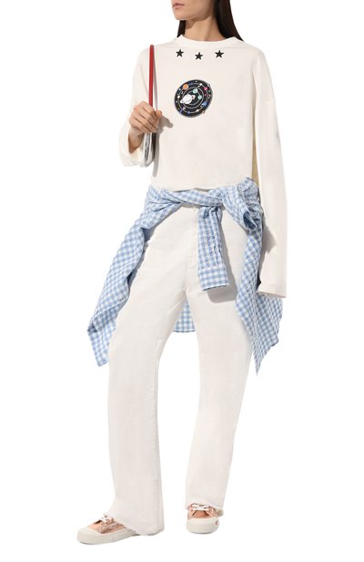 Хлопковый лонгслив EVERREVER молочного цвета по цене 11000 руб., арт. RE-LS-ECR-01, фото 2 Хлопковый лонгслив EVERREVER, арт. RE-LS-ECR-01, фото 2