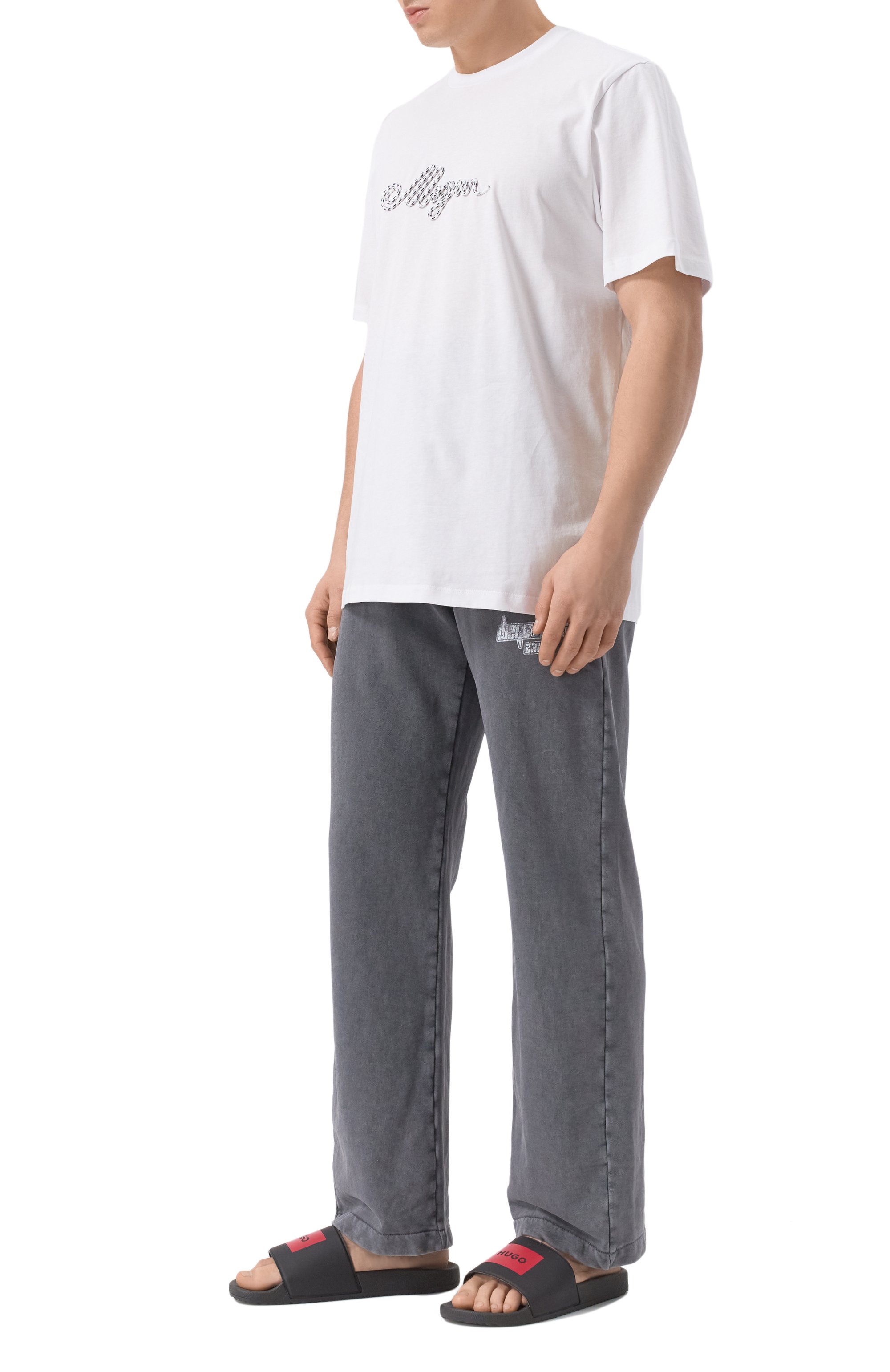 Шлепанцы timein HUGO черного цвета по цене 6735 руб., арт. 50522525, фото 2 Шлепанцы timein HUGO, арт. 50522525, фото 2