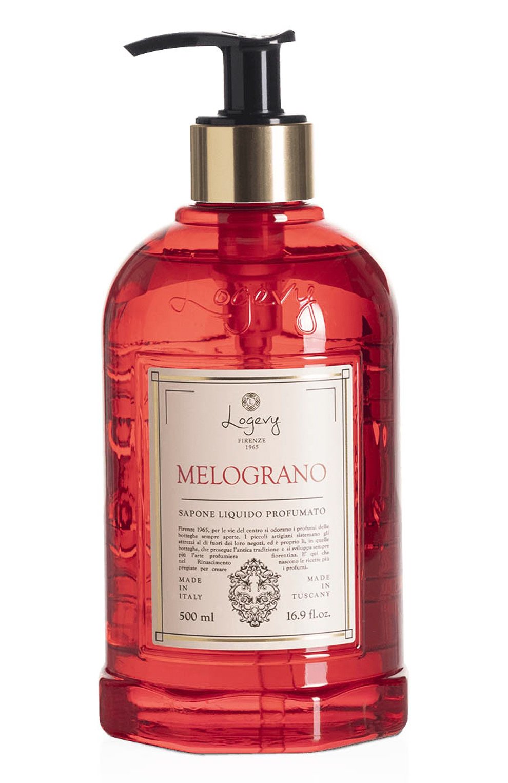 Жидкое мыло для рук melograno / "гранат" (500ml) LOGEVY FIRENZE 1965, арт. 8050519374057, фото 1