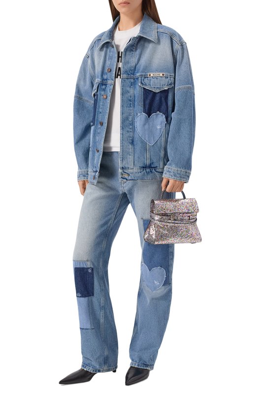 Сумка Tie Me mini Moschino MC4240PP0N/0Z1 Серебряный  MC4240PP0N/0Z1 Фото 7