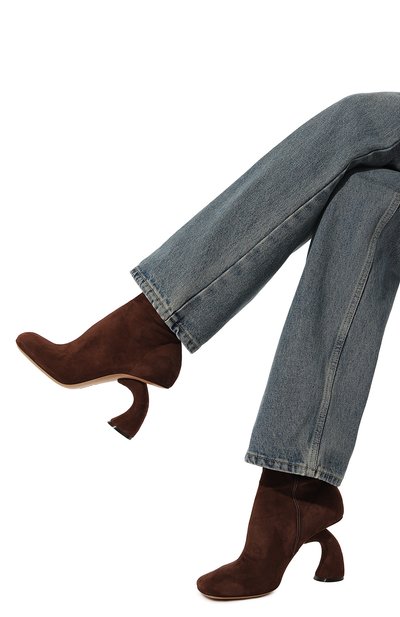 Замшевые ботильоны DRIES VAN NOTEN коричневого цвета по цене 74850 руб., арт. WS242-1146-H95/153, фото 3 Замшевые ботильоны DRIES VAN NOTEN, арт. WS242-1146-H95/153, фото 3