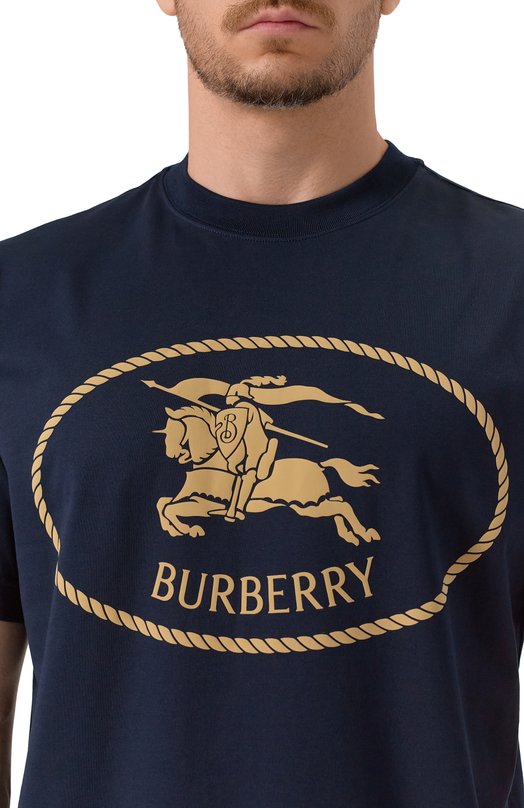 Хлопковая футболка Burberry 8110114 Синий  8110114 Фото 5