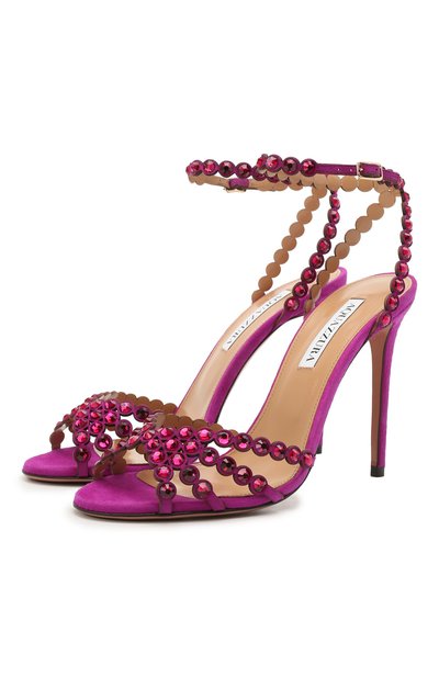 Замшевые босоножки tequila 105 AQUAZZURA, арт. TQLHIGS0-SUE-EX0, фото 1