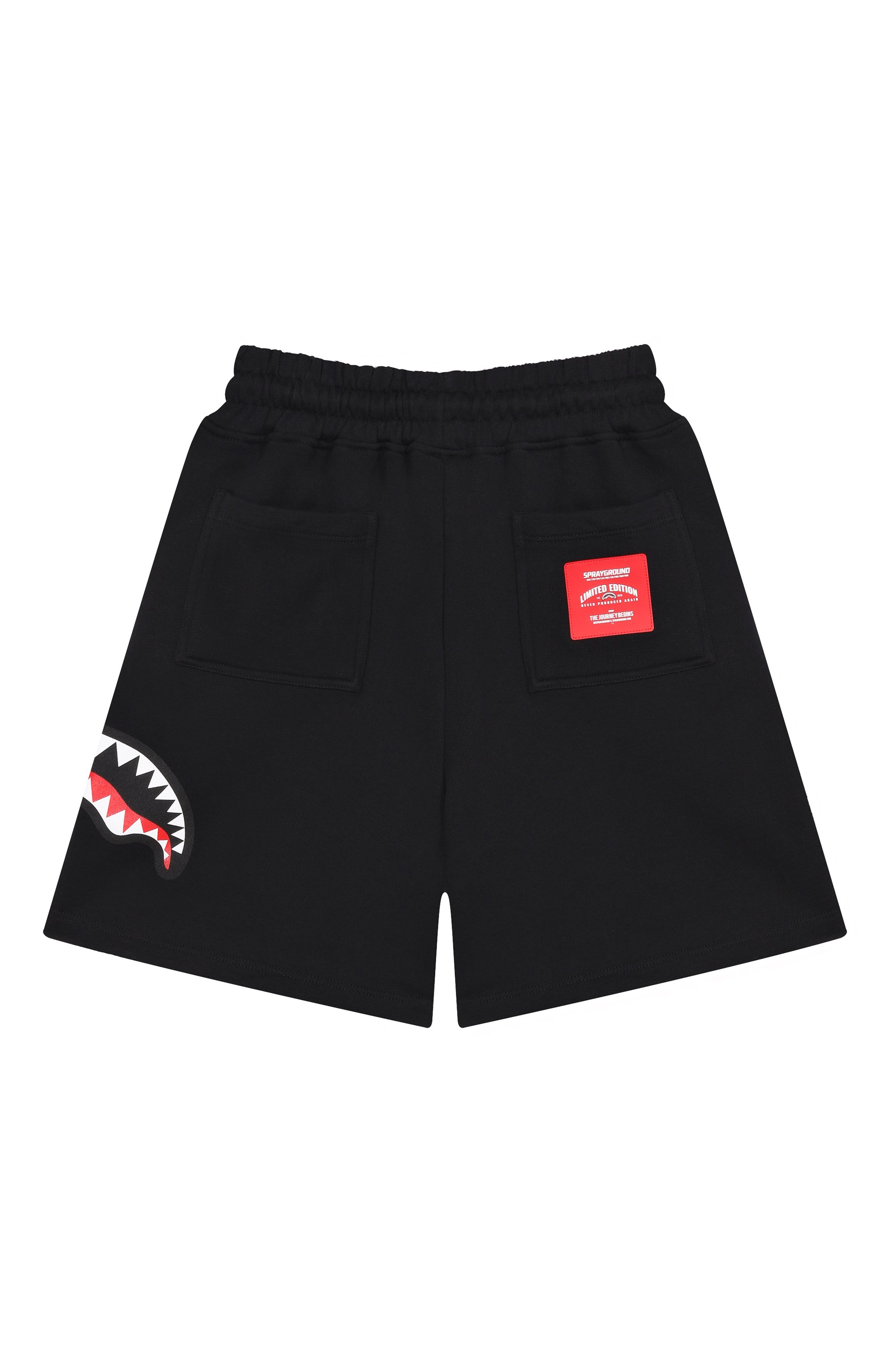 Хлопковые шорты SPRAYGROUND черного цвета по цене 13350 руб., арт. SPY1388EBLK, фото 2 Хлопковые шорты SPRAYGROUND, арт. SPY1388EBLK, фото 2