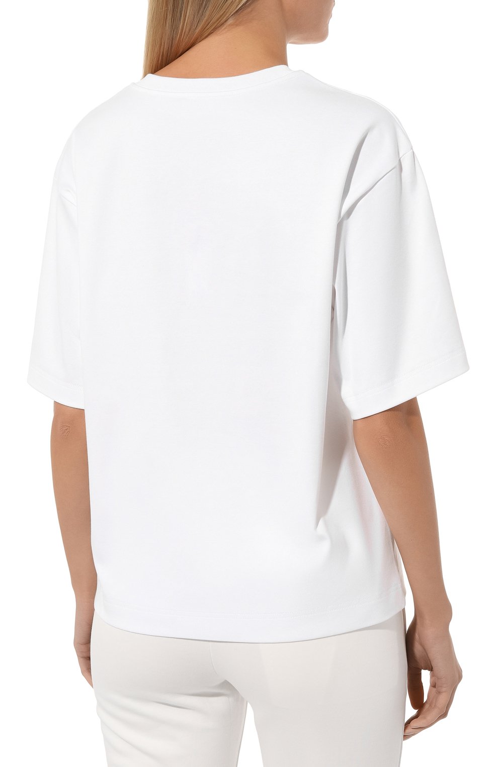 Хлопковая футболка DOLCE & GABBANA белого цвета по цене 72050 руб., арт. F8U11T/HU7H8, фото 4 Хлопковая футболка DOLCE & GABBANA, арт. F8U11T/HU7H8, фото 4