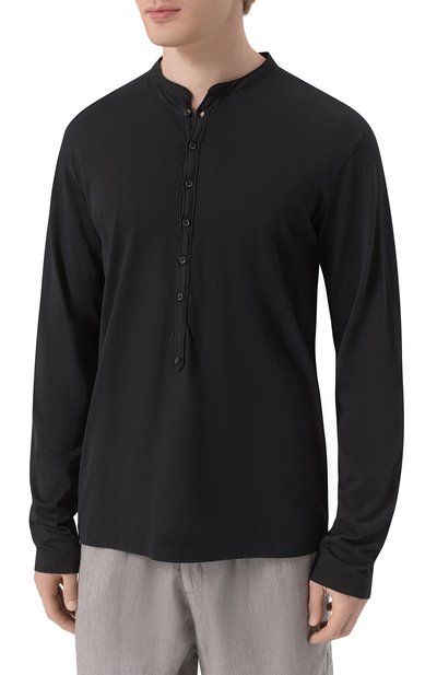 Лонгслив-хенли из хлопка и шелка LANEUS, арт. S5LAMATH051, фото 3