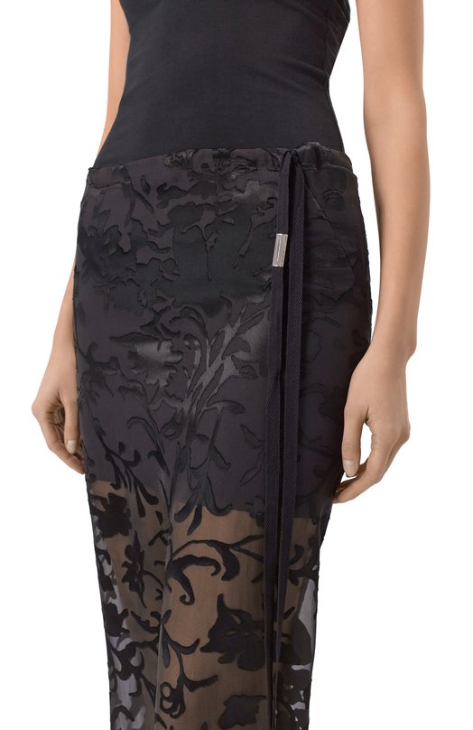 Юбка из вискозы и шелка Ann Demeulemeester B0010457/FA715 Чёрный  B0010457/FA715 Фото 5
