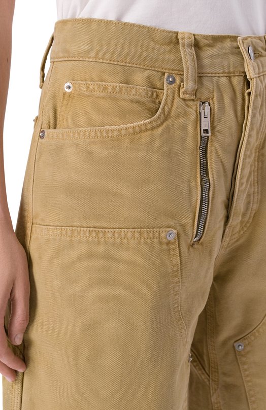 Хлопковые шорты Alexander Wang 4DC2264160 Хаки  4DC2264160 Фото 5