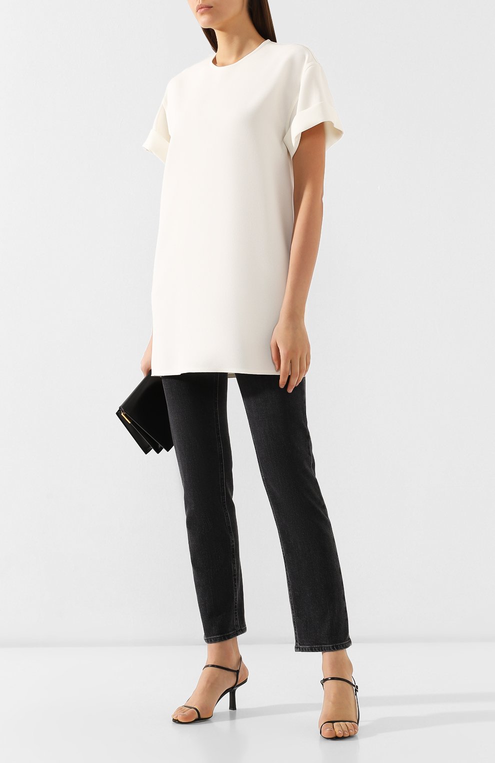 Топ VICTORIA BECKHAM белого цвета по цене 74550 руб., арт. TP TSH 1809 MSS19 B0NDED CREPE, фото 2 Топ VICTORIA BECKHAM, арт. TP TSH 1809 MSS19 B0NDED CREPE, фото 2