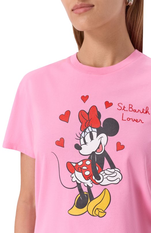 Хлопковая футболка MC2 Saint Barth x Disney MC2 Saint Barth STBW EMILIE/06749H Розовый  STBW EMILIE/06749H Фото 5