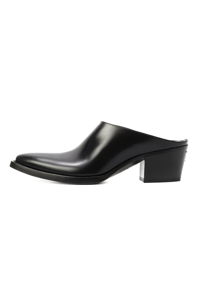Женские кожаные мюли PRADA черного цвета, арт. 1S141NF055055 F0002 | Фото 4 (Подошва: Плоская; Каблук высота: Низкий; Материал внешний: Натуральная кожа; Материал внутренний: Натуральная кожа; Каблук тип: Устойчивый)