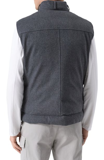 Шерстяной жилет BRUNELLO CUCINELLI темно-серого цвета по цене 410000 руб., арт. MM4631786, фото 4 Шерстяной жилет BRUNELLO CUCINELLI, арт. MM4631786, фото 4