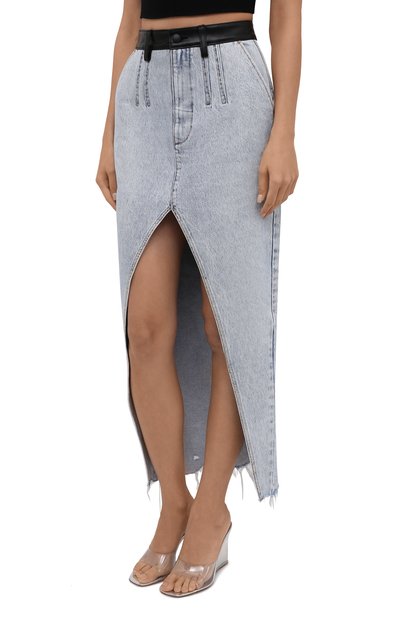 Джинсовая юбка ALEXANDER WANG светло-голубого цвета по цене 92250 руб., арт. 1WC3215193, фото 3 Джинсовая юбка ALEXANDER WANG, арт. 1WC3215193, фото 3