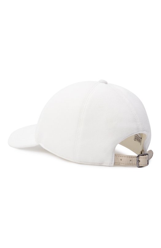 Хлопковая бейсболка Brunello Cucinelli MCAP90096 Белый  MCAP90096 Фото 3