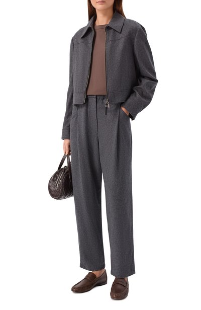 Женские шерстяные брюки BRUNELLO CUCINELLI, арт. MG549P9148