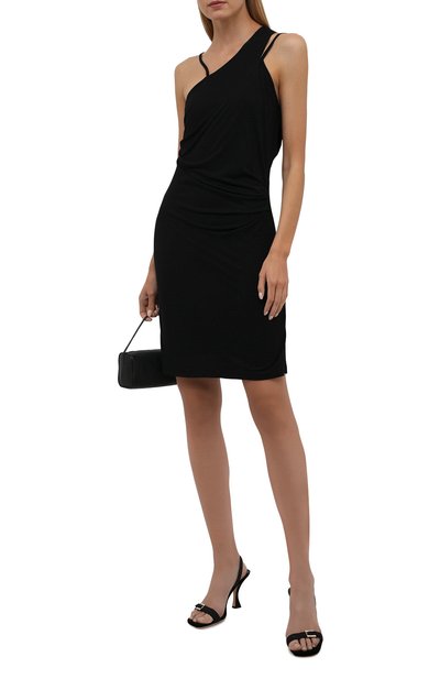 Платье из вискозы HELMUT LANG черного цвета по цене 36250 руб., арт. L04HW601, фото 2 Платье из вискозы HELMUT LANG, арт. L04HW601, фото 2