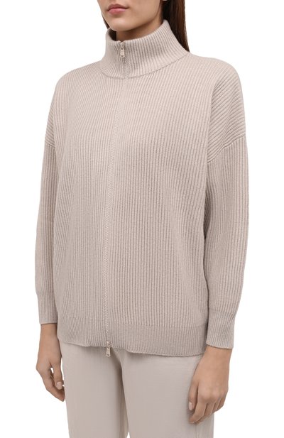 Кашемировый кардиган BRUNELLO CUCINELLI бежевого цвета по цене 442500 руб., арт. M12713906P, фото 3 Кашемировый кардиган BRUNELLO CUCINELLI, арт. M12713906P, фото 3