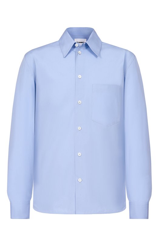 Хлопковая рубашка Jil Sander J22DL0352/J45001 Голубой J22DL0352/J45001