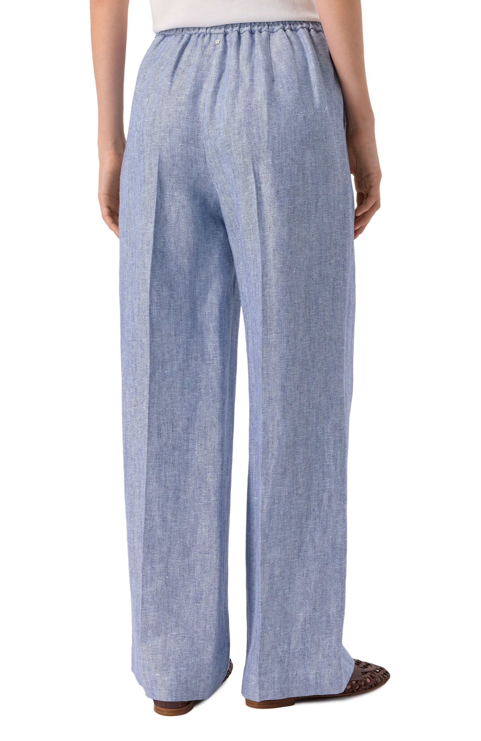 Брюки изо льна и вискозы LORENA ANTONIAZZI, арт. P2542PA31A/4793, фото 4