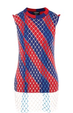 Вязаный хлопковый топ с сеткой CALVIN KLEIN 205W39NYC, арт. 82WKTC62/K198C, фото 1