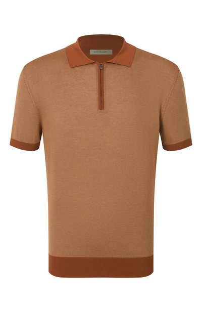 Мужская поло из хлопка и шелка CORNELIANI, арт. 25M522-2525105