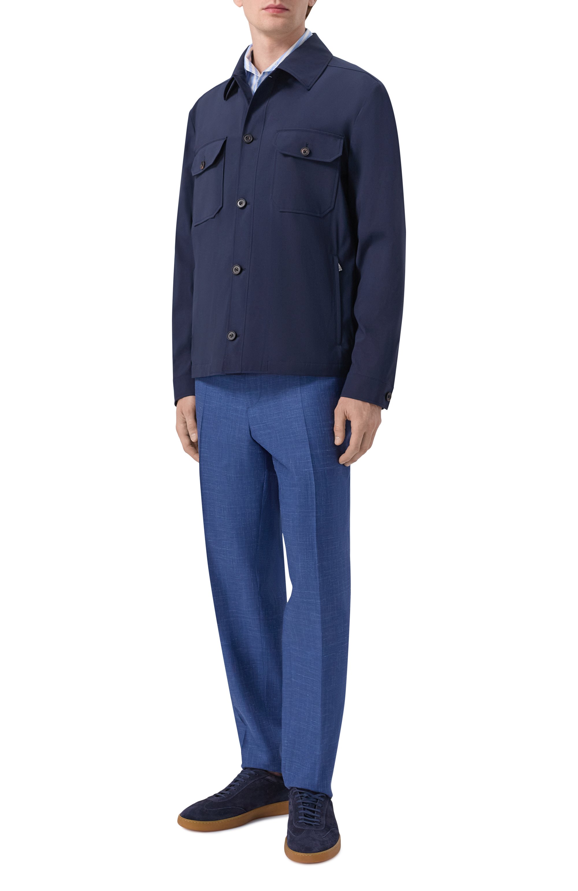 Брюки из шерсти и шелка BOSS, арт. 50556955, фото 2